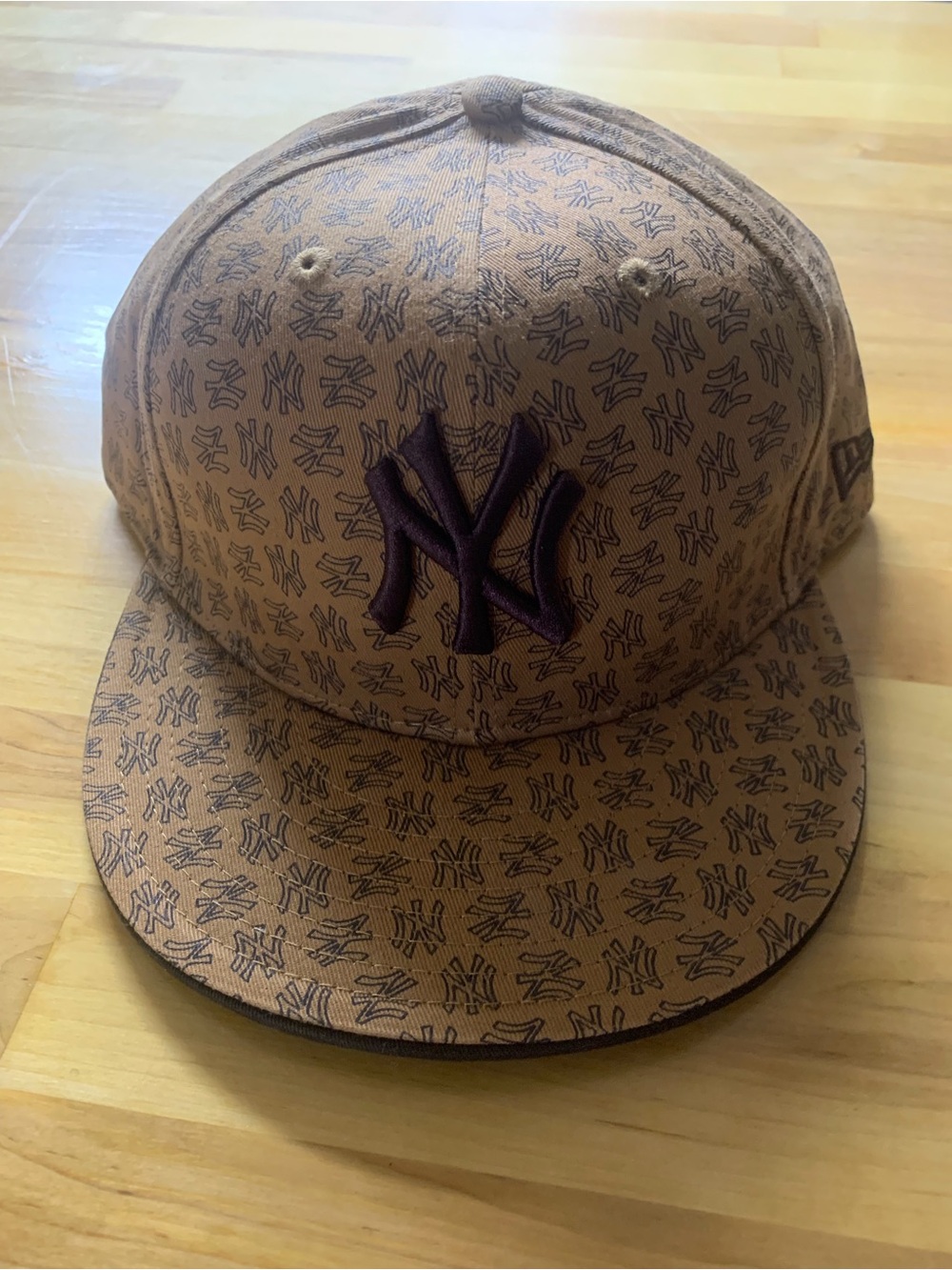Brown Patterned Snapback Hat